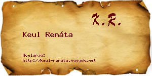 Keul Renáta névjegykártya